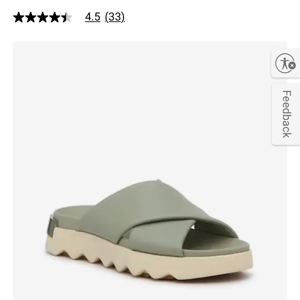 Sorel women’s sandals, great condition & only worn once. Safari green. 6.5